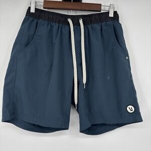 Vuori Shorts Men's Kore Medium Solid Navy Blue Brief Lined Gym Yoga Running 8"